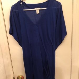 Blue bathing suit cover up